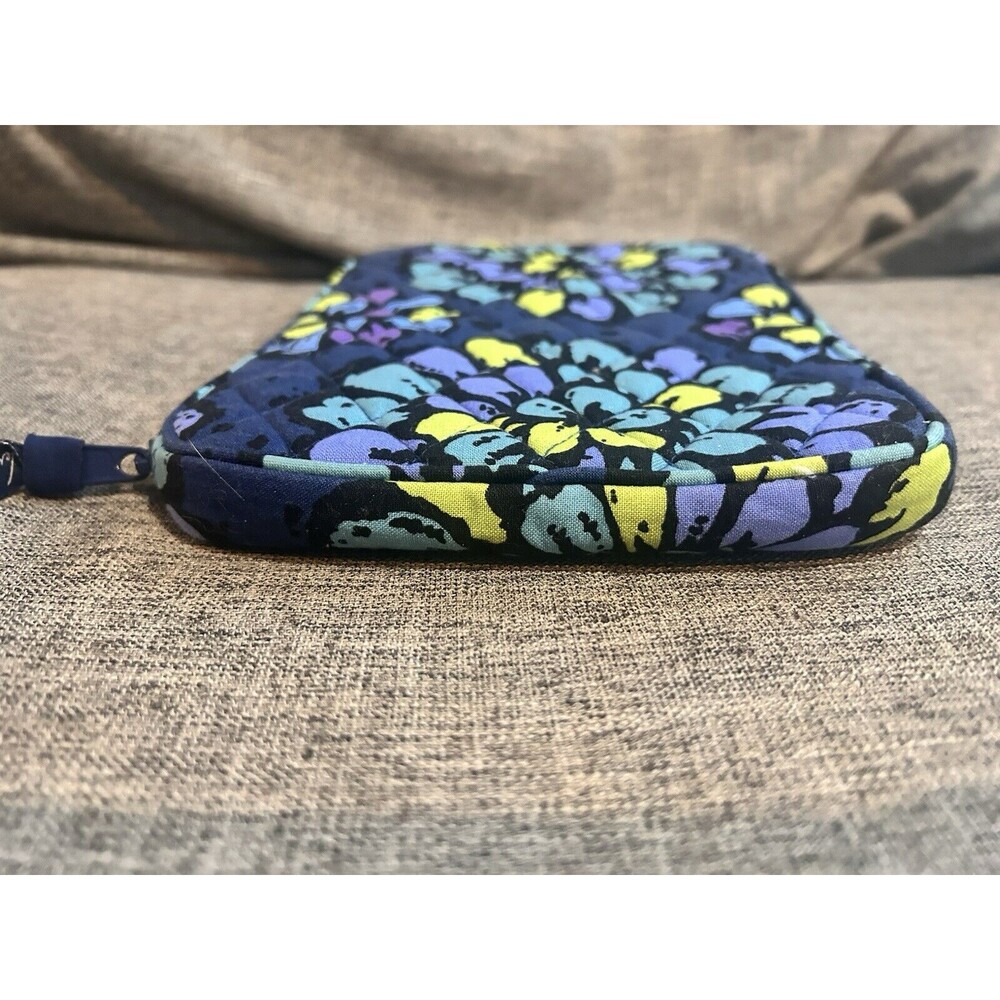 Vera Bradley E Reader Tablet Sleeve Indigo Pop Blue Purple Green Floral - Picture 5 of 10
